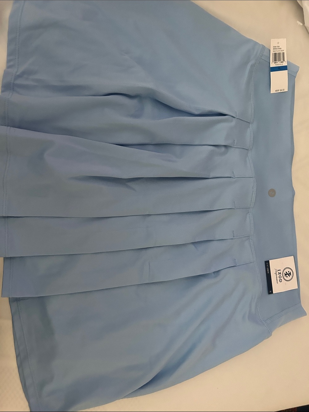 Izod Sky Blue Pleated Tennis Skort
